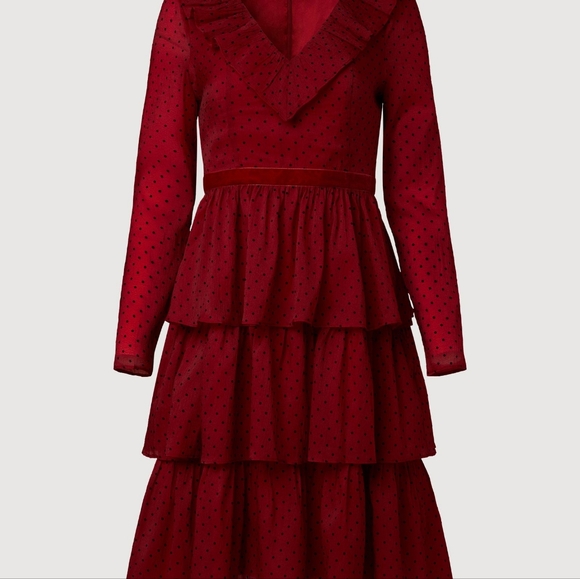 SALE! RACHEL PARCELL- RUFFLE TIERED MIDI DRESS. NWT - Picture 4 of 5